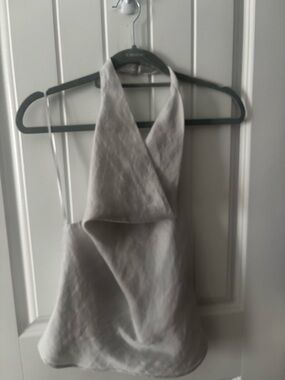 Zara Light Gray Linen halter top